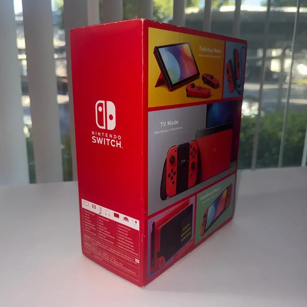 Nintendo Switch OLED Model Mario Red Edition CIB + Official Pro Controller